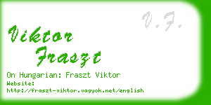 viktor fraszt business card